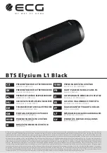 Preview for 1 page of ECG BTS Elysium L1 Black Instruction Manual
