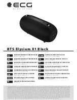 ECG BTS Elysium X1 Black Instruction Manual preview