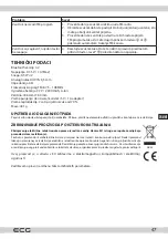 Предварительный просмотр 47 страницы ECG BTS K1 Instruction Manual