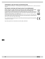 Предварительный просмотр 62 страницы ECG CD 110 USB Instruction Manual