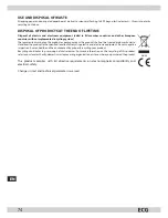 Предварительный просмотр 74 страницы ECG CD 110 USB Instruction Manual