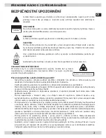 Preview for 3 page of ECG CDR 1000 Instruction Manual