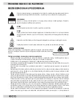 Предварительный просмотр 61 страницы ECG CDR 1000 Instruction Manual