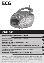 Preview for 1 page of ECG CDR 688 Operating Manual