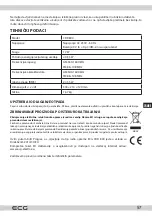 Предварительный просмотр 57 страницы ECG CDR 800 Instruction Manual