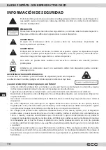 Предварительный просмотр 70 страницы ECG CDR 800 Instruction Manual