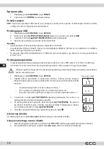 Предварительный просмотр 72 страницы ECG CDR 888 USB Instruction Manual