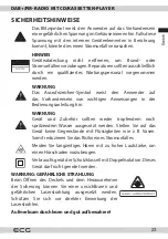 Предварительный просмотр 23 страницы ECG CDR 999 DAB Instruction Manual