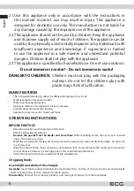 Preview for 6 page of ECG Chop&Cut SP 4015 Instruction Manual