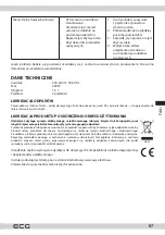 Предварительный просмотр 67 страницы ECG Chop&Cut SP 4015 Instruction Manual