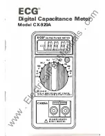 Preview for 1 page of ECG CX-920A User Manual