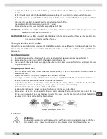 Предварительный просмотр 73 страницы ECG DVP 7709 WHITE Instruction Manual