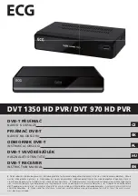 Preview for 1 page of ECG DVT 1350 HD PVR Instruction Manual