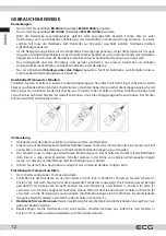 Preview for 12 page of ECG ED 8036 Instruction Manual