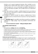 Предварительный просмотр 32 страницы ECG ED 8036 Instruction Manual