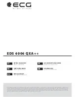 Preview for 1 page of ECG EDS 6006 QXA++ Instruction Manual