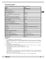 Preview for 67 page of ECG EDS 6006 QXA++ Instruction Manual