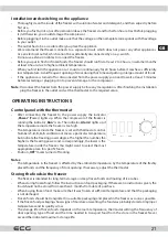 Предварительный просмотр 21 страницы ECG EFP 12000 WA++ Instruction Manual