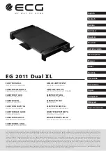 Предварительный просмотр 1 страницы ECG EG 2011 Dual XL Instruction Manual