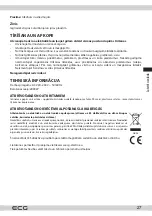 Предварительный просмотр 27 страницы ECG EG 2011 Dual XL Instruction Manual