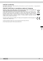 Предварительный просмотр 41 страницы ECG EG 2011 Dual XL Instruction Manual