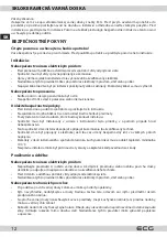 Preview for 12 page of ECG EHC 6006 Instruction Manual