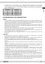 Предварительный просмотр 21 страницы ECG ERB 21420 W Instruction Manual