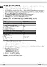 Предварительный просмотр 14 страницы ECG ERB 21860 NWA++ Instruction Manual