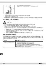 Предварительный просмотр 56 страницы ECG ES 150 Quick&Fresh Instruction Manual