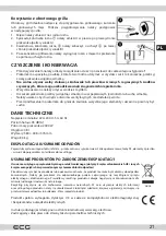 Предварительный просмотр 21 страницы ECG ET 20482 Stainless Instruction Manual