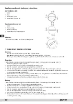 Предварительный просмотр 40 страницы ECG ET 20482 Stainless Instruction Manual