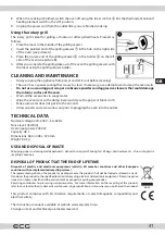 Предварительный просмотр 41 страницы ECG ET 20482 Stainless Instruction Manual