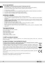 Предварительный просмотр 8 страницы ECG ET 3032 Instruction Manual