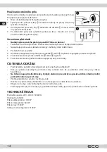 Preview for 14 page of ECG ET 3032 Instruction Manual