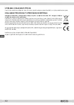 Предварительный просмотр 42 страницы ECG ET 3032 Instruction Manual