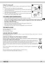 Предварительный просмотр 23 страницы ECG ET 4520 Instruction Manual