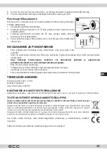 Предварительный просмотр 39 страницы ECG ET 4520 Instruction Manual