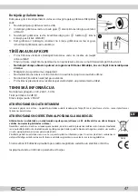 Предварительный просмотр 47 страницы ECG ET 4520 Instruction Manual