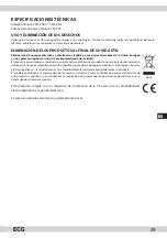 Предварительный просмотр 29 страницы ECG EV 1501 Instruction Manual