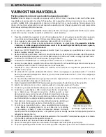 Предварительный просмотр 24 страницы ECG ev 2510 Instruction Manual