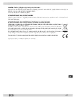 Предварительный просмотр 47 страницы ECG ev 2510 Instruction Manual