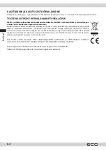 Предварительный просмотр 84 страницы ECG EWF 1053 MD Instruction Manual