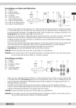 Предварительный просмотр 23 страницы ECG Forza 6600 Metallo Instruction Manual