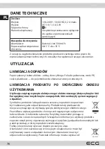 Предварительный просмотр 76 страницы ECG GRS 3820 Magnetic Instruction Manual