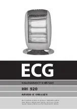 Preview for 1 page of ECG HH 920 Operating Manual