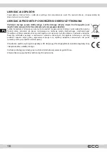 Предварительный просмотр 16 страницы ECG HK 1050 Instruction Manual