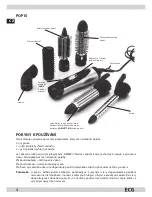 Preview for 4 page of ECG HK 115 Instruction Manual