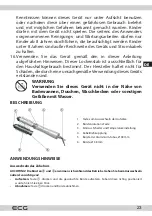 Предварительный просмотр 23 страницы ECG HK 130 ionic Instruction Manual