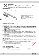 Предварительный просмотр 28 страницы ECG HK 130 ionic Instruction Manual