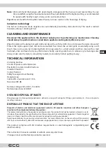 Предварительный просмотр 29 страницы ECG HK 130 ionic Instruction Manual